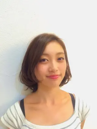 ショート ミディアム カラー パーマ 【白髪ぼかし 専門GBG】自由が丘のヘアスタイル