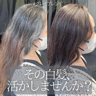 セミロング カラー matka白髪ぼかし 大人ヘア/KEIKOのヘアスタイル