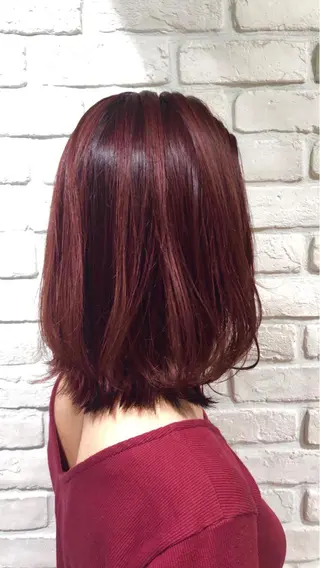 ミディアム カラー ベージュカラー🧸 伊藤なつみのヘアスタイル