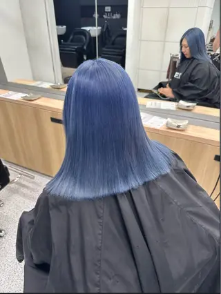セミロング カラー 🫧盛れハイトーン/ ブリーチ特化🎀サキのヘアスタイル