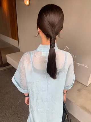 ロング ヘアアレンジ ブリーチ/アレンジ 天満/chihiroのヘアスタイル