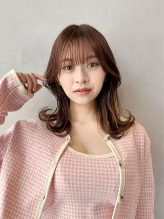 ミディアム カラー 大人レイヤー×艶髪 小久保　春暁のヘアスタイル