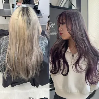 ロング カラー 天神大名/ブリーチ 鶴岡和幸/ハイトーンのヘアスタイル