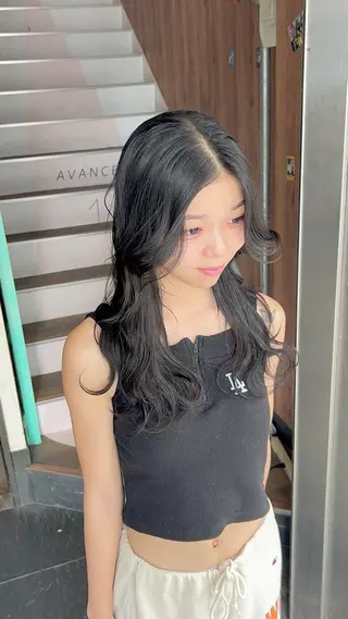 ロング カラー 【春カラーWカラー】 【暗髪&暖色系】圭真のヘアスタイル