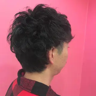 ショート パーマ メンズ Vir by browのヘアスタイル