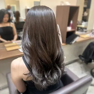 ロング カラー ヘアアレンジ 縮毛矯正+モテカラー 🎀✨MIHOのヘアスタイル
