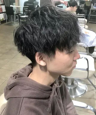 メンズ メンズ レイヤー ウルフ 弓木啓輔のヘアスタイル