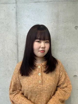 セミロング カラー ヘアアレンジ ボブ艶モテカラー🫧 カリンのヘアスタイル