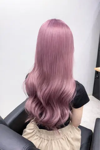 ロング ハイトーン×艶カラー 🤍MIZUKIのヘアスタイル