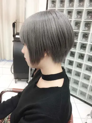ショート カラー ヘアアレンジ モテ髪透明感❤️ デイズヘアカラーのヘアスタイル