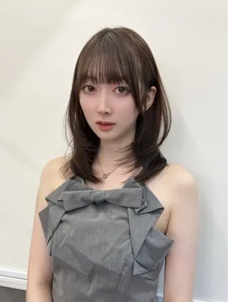 ミディアム mayu /韓国風/艶カラーのヘアスタイル