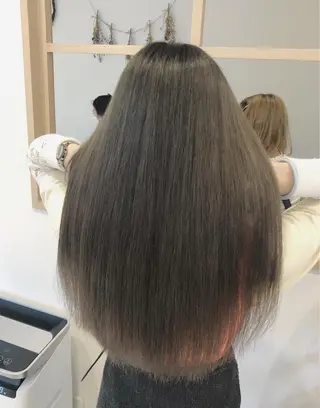 ロング カラー パーマ ヘアアレンジ 【ツヤ髪美容師】 ツダケイスケのヘアスタイル