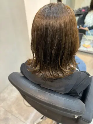 ミディアム カラー 髪質改善 安田萌吾のヘアスタイル