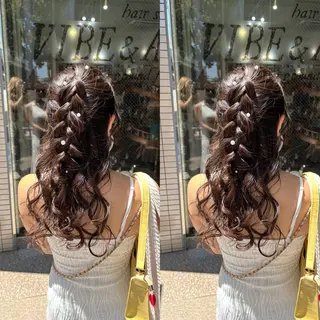ロング ヘアアレンジ 💎ハイトーン/艶 カラー モエカ💎のヘアスタイル