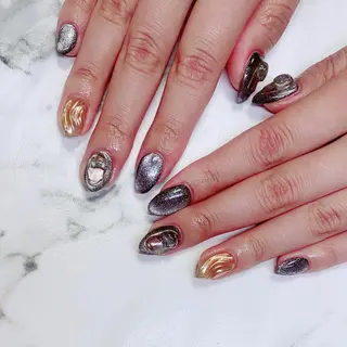 ロング カラー ネイル Q Free nailsのネイルデザイン