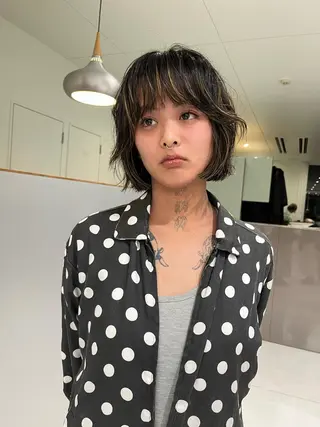 ショート レイヤーカット🍏 オリーブ/ののかのヘアスタイル