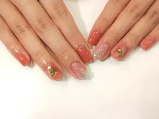 ネイル はばすみれ🎀ﾈｲﾙ 光ﾌｪｲｼｬﾙ ﾍｱのネイルデザイン