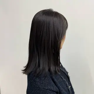 ミディアム カラー 清水愛果/似合わせ カット/透明感カラーのヘアスタイル