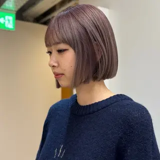 ショート カラー ボブ/ショ ート/タカダアスミのヘアスタイル