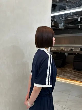 ショート カラー 韓国風レイヤーカラー ライムのヘアスタイル