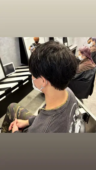 メンズ 縮毛矯正・髪質改善 特化 出納 直起のヘアスタイル