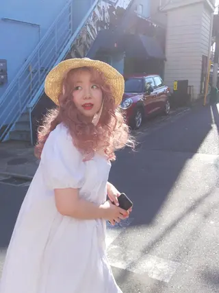 ロング カラー はばすみれ🎀ﾈｲﾙ 光ﾌｪｲｼｬﾙ ﾍｱのネイルデザイン