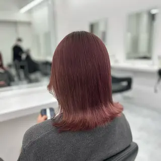 セミロング カラー ヘアアレンジ mai🍑暖色カラー /レイヤー💖のヘアスタイル