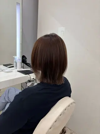 ミディアム カラー 🫧ボブカットモデル 韓国透明感カラー🫧のヘアスタイル