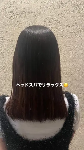 セミロング ルプラボウ/鈴木颯天 /艶カラー／縮毛矯正のヘアスタイル