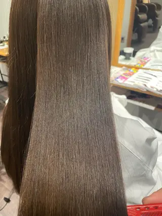 ロング カラー 髪質改善×潤艶カラー ⭐️岡田崇彰のヘアスタイル