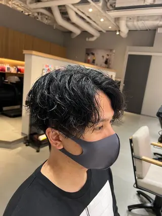 ショート パーマ メンズ 梅田茶屋町メンズ 専門美容師 山元一平のヘアスタイル