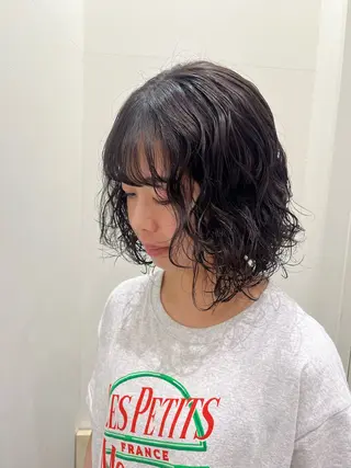 ショート パーマ 暖色カラー/ダブル カラー/名古屋/辻のヘアスタイル