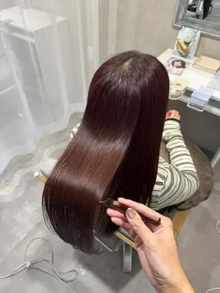 ロング 艶髪/白髪ぼかし ヘッドスパ/大野結菜のヘアスタイル