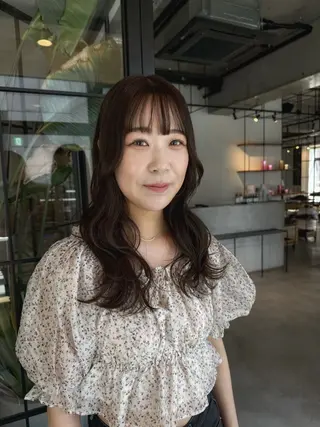 セミロング ベージュカラー/新潟 カラー特化/落合優吾のヘアスタイル
