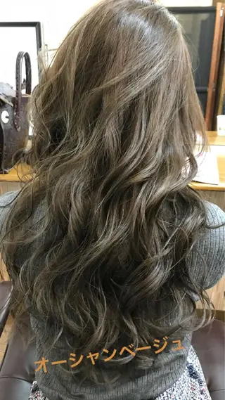 セミロング カラー _WHITE芝本 賢吾【天王寺店】のヘアスタイル