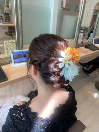ミディアム ヘアアレンジ カラー0円モデル募集 ♡nanami♡のヘアスタイル