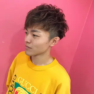 ショート カラー パーマ メンズ Vir by browのヘアスタイル