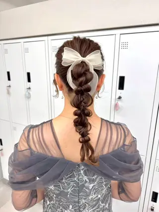 ロング ヘアアレンジ 横浜 アレンジ🎀/ エクステ🌙┊︎もものヘアスタイル