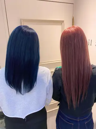 セミロング カラー 川越 輝梨奈のヘアスタイル