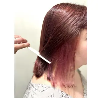 ミディアム カラー ヘアアレンジ 梅田美容室 高山アヤのヘアスタイル