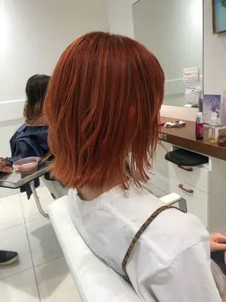 ミディアム カラー ウルフカット ハッシュカット/七海のヘアスタイル