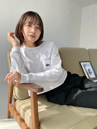ミディアム カラー 一ノ瀬 暁のヘアスタイル