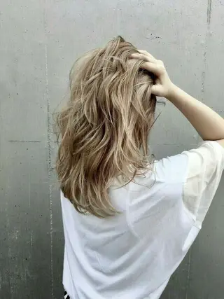 セミロング カラー 💘透明感カラー💘 沖本 将宏のヘアスタイル