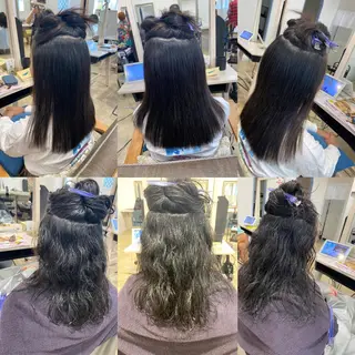ミディアム パーマ 饒平名 知也のヘアスタイル