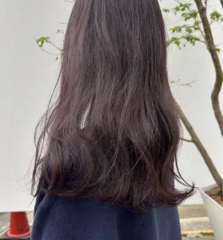 セミロング カラー じゅわっと暖色カラー 🍊Moemiのヘアスタイル