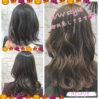 セミロング カラー Lall  You 大阪所属・🥛洒落髪小顔cut なら龍崎🥛のヘアスタイル