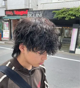 ショート パーマ メンズ 【メンズ特化】 池田大成✂︎のヘアスタイル