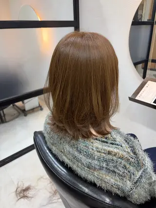 ミディアム カラー 【ニュアンスカラー・ 髪質改善】スズキカナのヘアスタイル