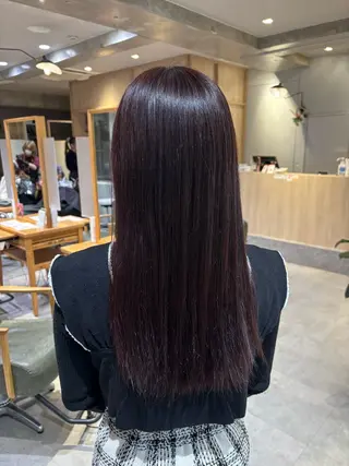 ロング カラー りあの🎀 /暖色カラー🍒のヘアスタイル