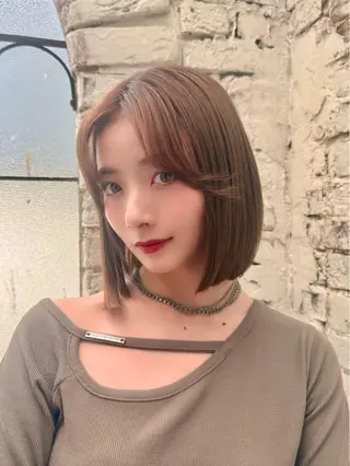 ミディアム 似合わせボブ🌟 艶髪特化💗村松優斗のヘアスタイル